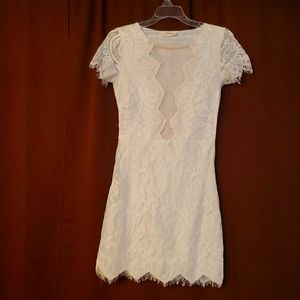 Beyond Words Lace Dress in White by Vici